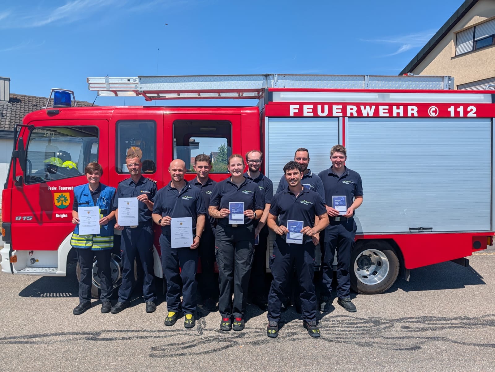 Leistungsabzeichen Bronze: Erfolgreiche Teilnahme der Feuerwehr Berglen